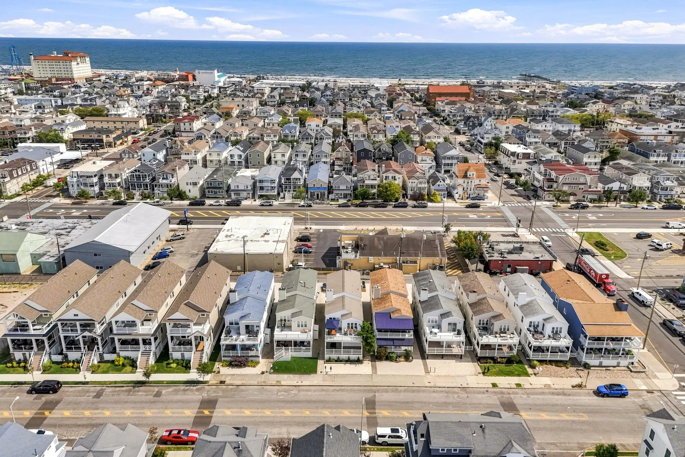 Central Ocean City from above, looking toward the ocean